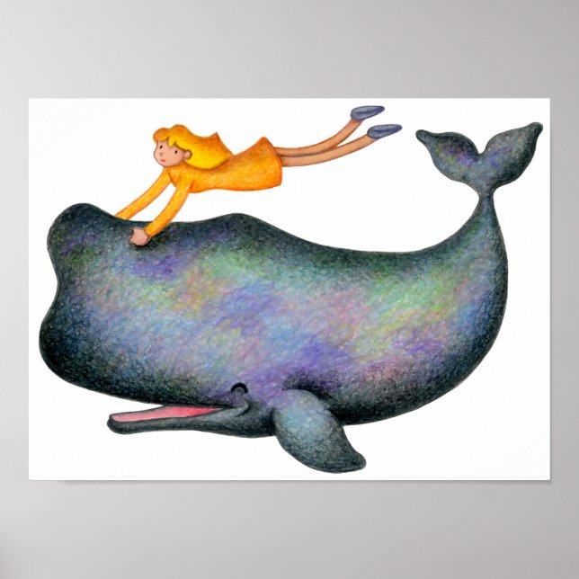 Poster Quero nadar com baleias. (Frente)