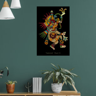 Poster Quetzalcoatl Mayan Art