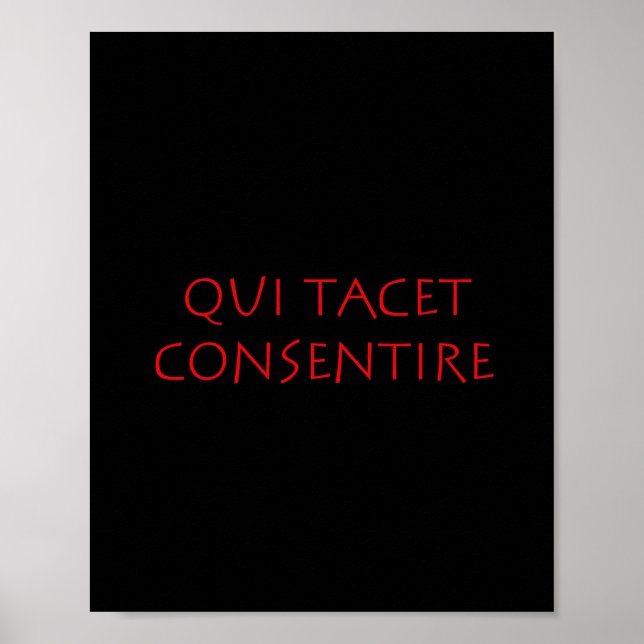 Poster Qui tacet consinteiro (Frente)