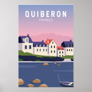 Poster Quiberon France Viagem Vintage Art