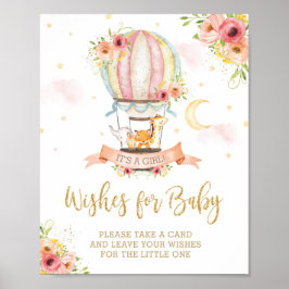 Poster Quic Hot Air Balloon Cujos Animais Querem Bebê