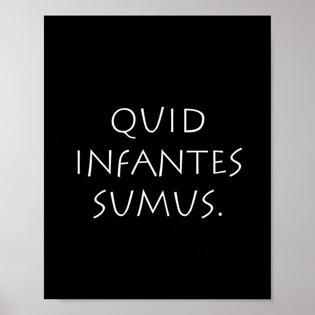 Poster Quid infantes sumus (Frente)