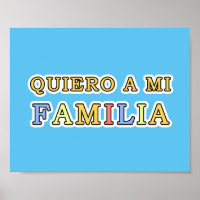 Quiero a mi Familia Español Eu amo Minha Família