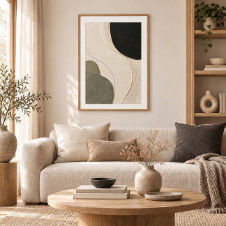 Poster Quiet Arc | Minimal Abstract Plaster Art Print