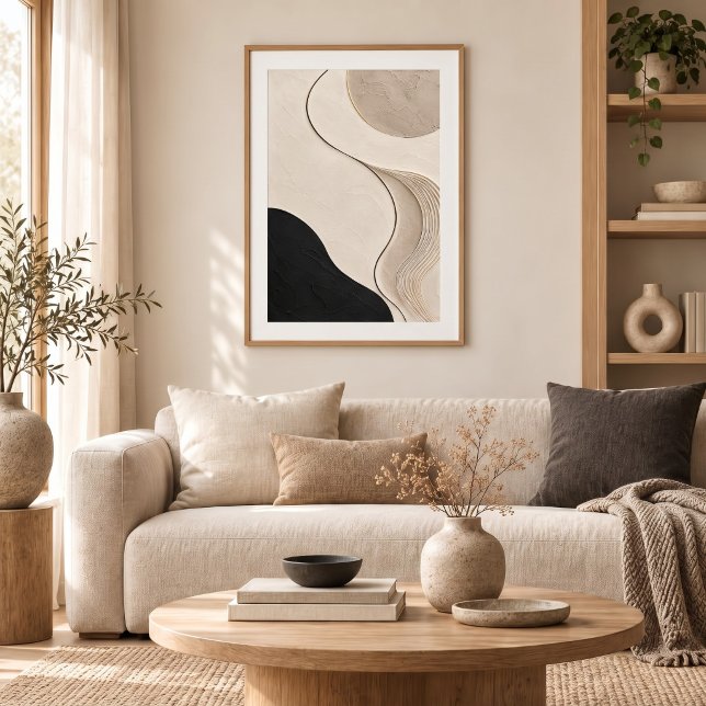 Poster Quiet Contour | Minimal Abstract Plaster Art Print (Criador carregado)