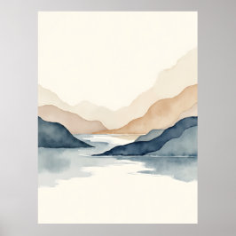 Poster Quiet Currents – Minimal Landschap