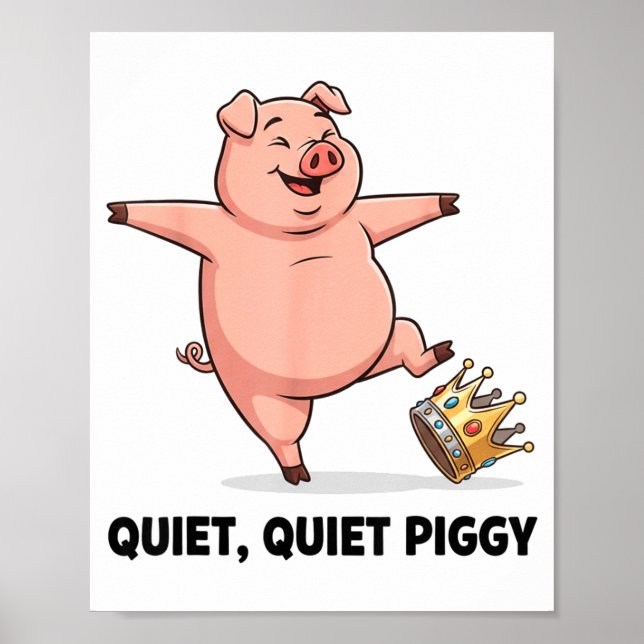 Poster Quiet Ggy Funny Litical Meme Anti-trump Design  (Frente)