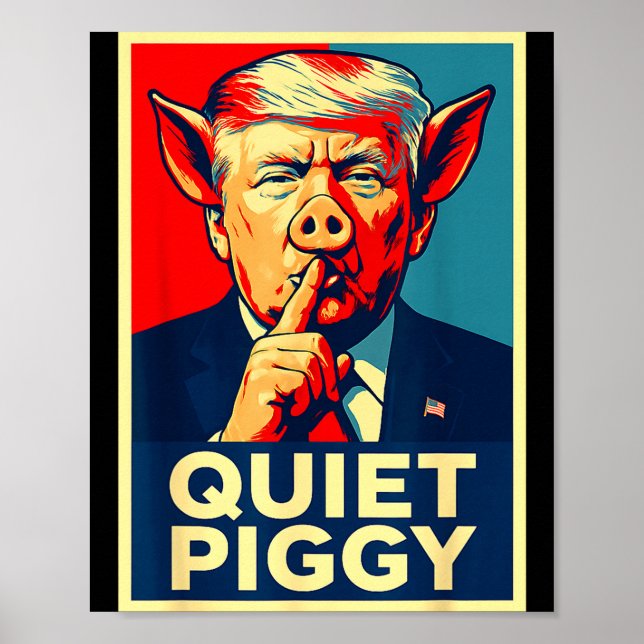 Poster Quiet Ggy Funny Quiet Ggy Retro Vintage  (Frente)