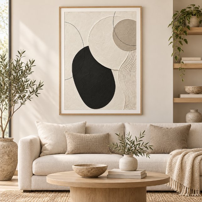 Poster Quiet Orbit | Minimal Abstract Plaster Art Print (Criador carregado)
