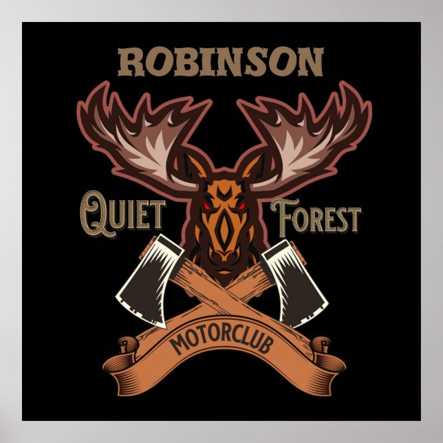Poster Quieto Forest Motorclub, Legal personalização do p (Frente)