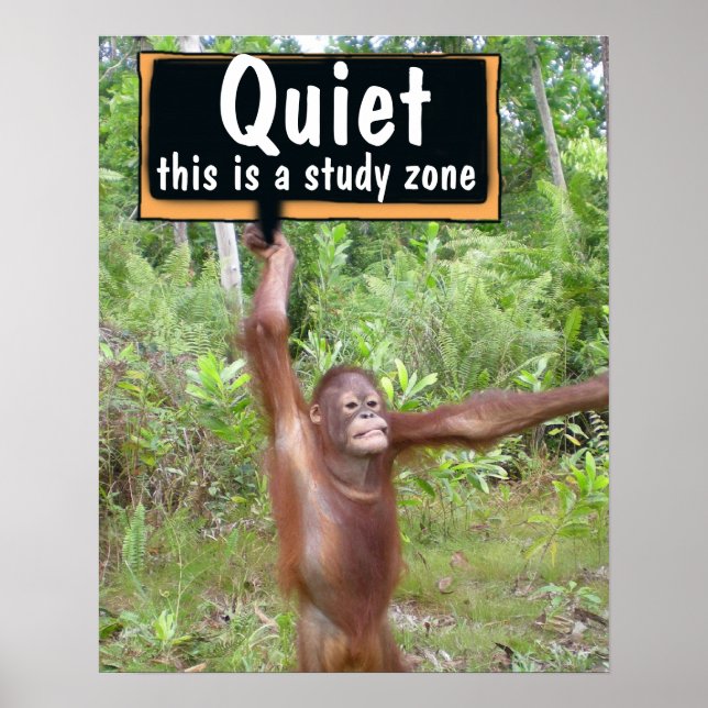 Pôster Quieto, por favor, sala de aula (Frente)