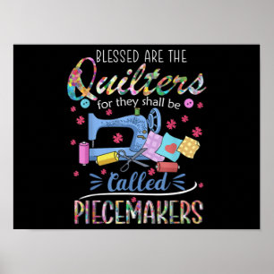 Poster Quilters Abençoados, Piecemakers, Quilting Sewing