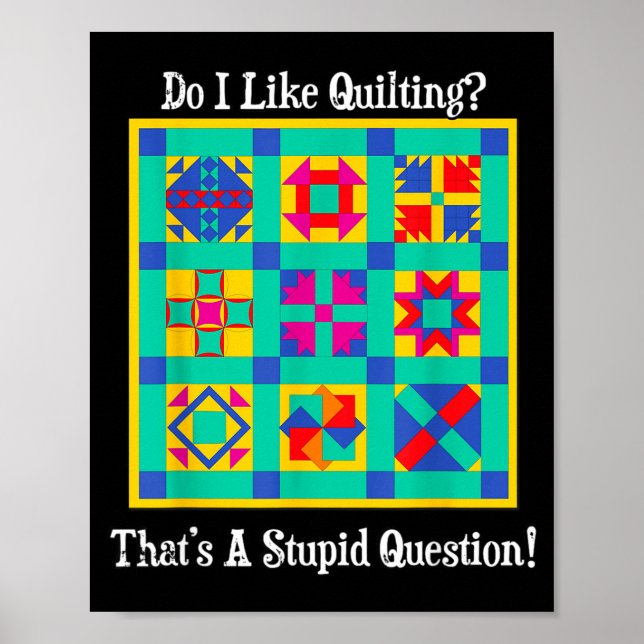 Poster Quilters Gift Quotes Vintage Blocks Patterns Patch (Frente)