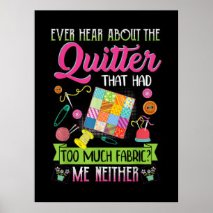 Poster Quilting Womens Cita Sobre Quilter