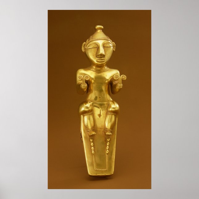 Pôster Quimbaya lime flask, from Colombia (Frente)