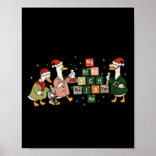 Poster Química Alegre do Ganso do Natal Ciência de Natal