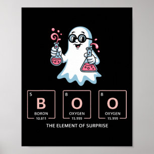 Poster Química Boo Elemento De Química Surpresa E Cuta