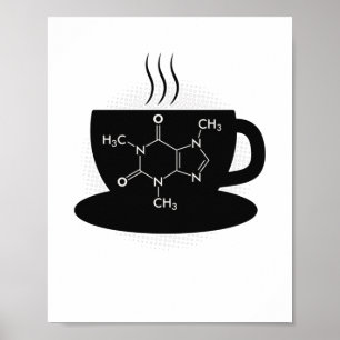 Poster Química Caffeine Molecule
