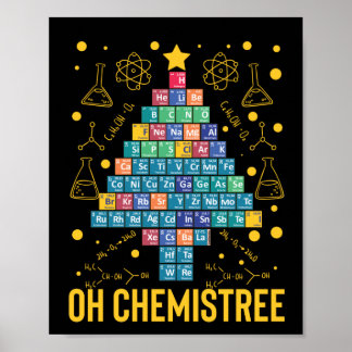 Poster Química de Árvore de Natal da revista científica