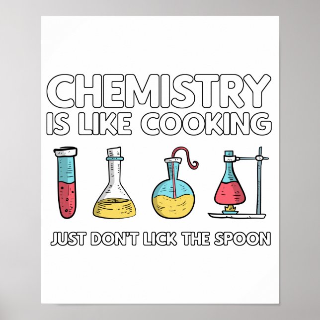 Poster Química é como Cozinhar (Frente)