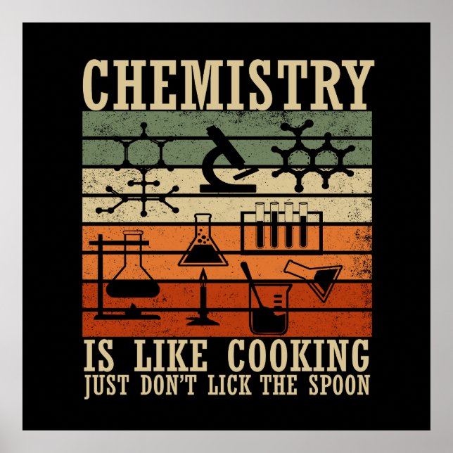 Poster química é como cozinhar (Frente)
