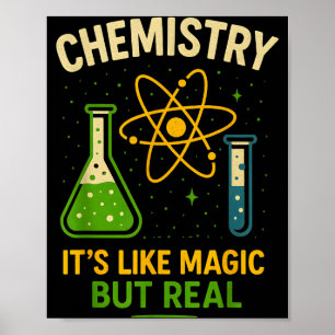 Poster Química É Como Magia Professor de Ciência Divertid