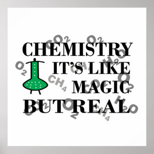 Poster Química é como mágica, mas real