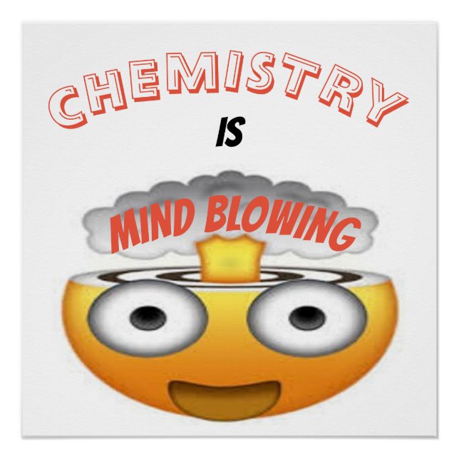 PÔSTER QUÍMICA É MENTE BLOQUEANDO EMOJI (Frente)