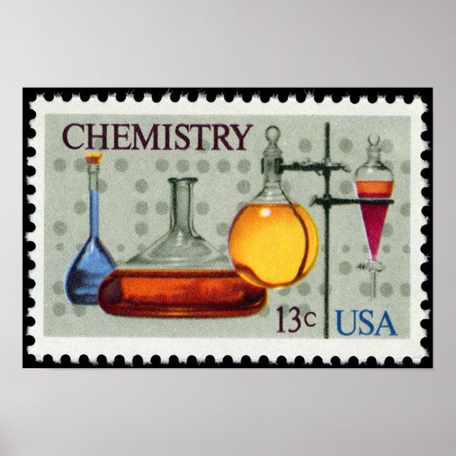 Pôster Química~ U.S. Stamp~ American Chemical Society ~ (Frente)