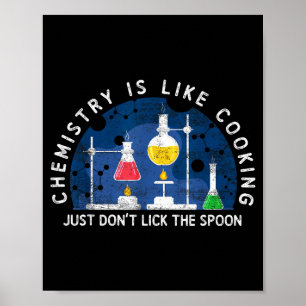 Poster Químico Engraçado Química É Como Cozinhar Ciência
