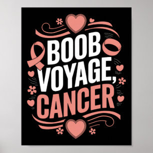 Poster Quimio de fita cor-de-rosa mês de consciência do c