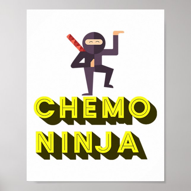Poster Quimio Ninja Crianças Cancer Mês de Consciência (Frente)