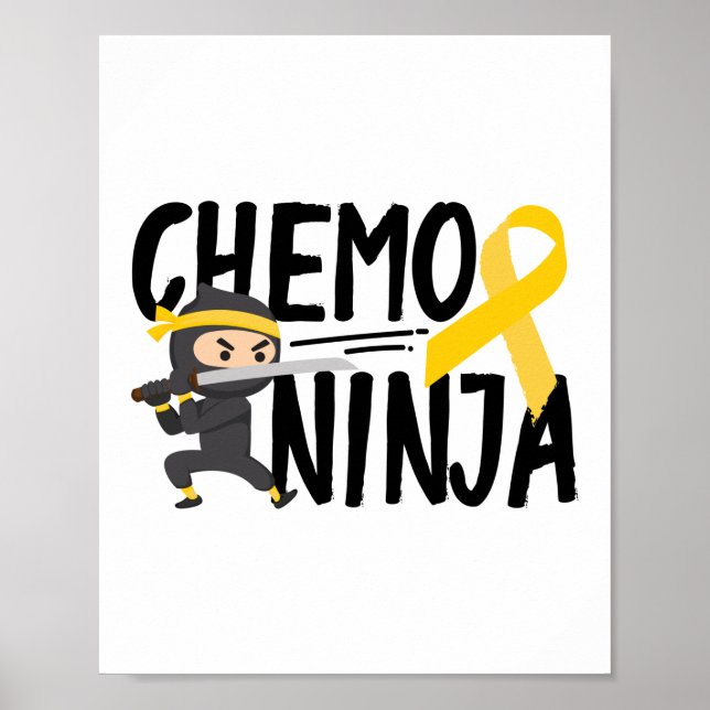Poster Quimio Ninja Infância e Consciência do Cancer (Frente)