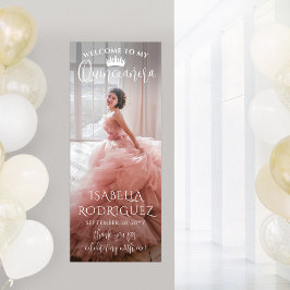 Poster Quinceañera Welcome Script & Photo 15 Birthday