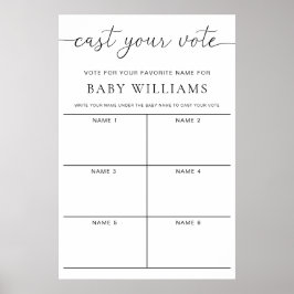 Poster Quinn Cast Your Vote Baby Name Jogo Votação