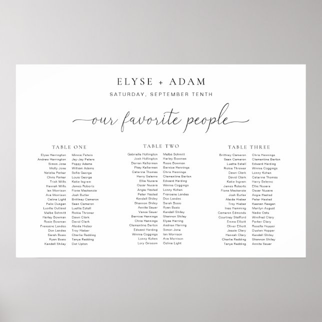 Poster Quinn Mínimo 3 Mesa de Banquete Conselho de espuma (Frente)