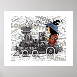 Poster Quinns Dampf-Lokomotive