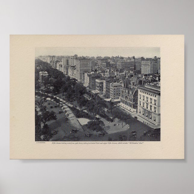 Poster Quinta Avenida, Rua 59, Central Park, Milionários (Frente)