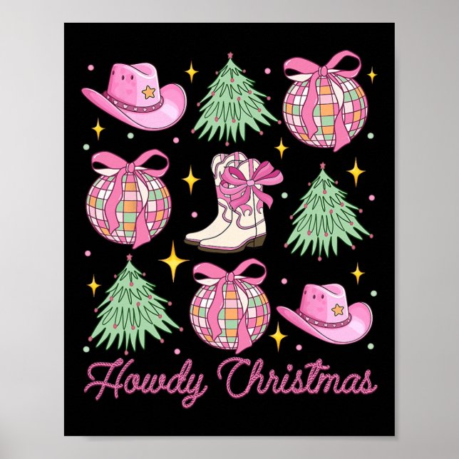 Poster Quintal cor-de-rosa Arco Xmas Tree Wester (Frente)