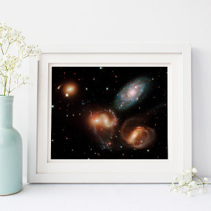Poster Quinteto de Stephan Foto Celestial Espacial 10x8