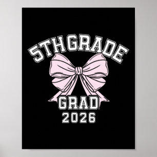 Poster Quinto 5º ano Graduado 2026 Bow Escola Primária Gr