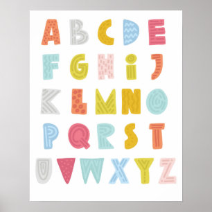 Poster Quirky ABC Colorido
