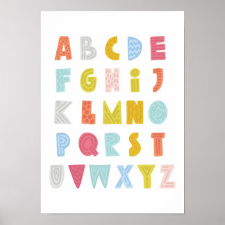Poster Quirky Alphabet colorido