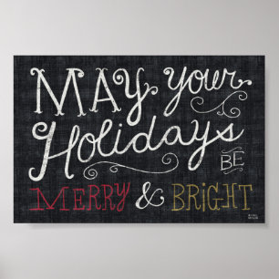 Poster Quirky Christmas Merry and Bright