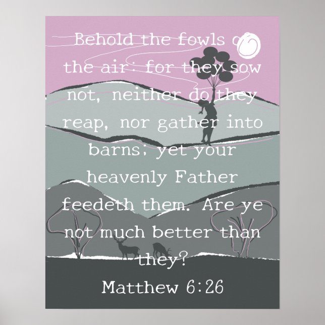 Poster Quitação Bíblia Cristã Whimsical (Frente)