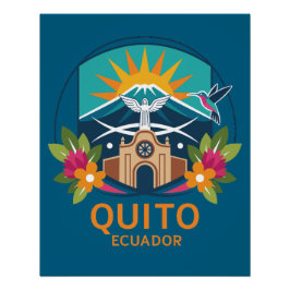 Pôster Quito Equador América do Sul