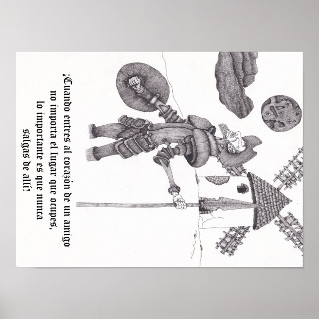 Poster Quixote sobre amizade (Frente)