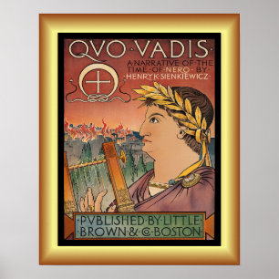 Poster Quo Vadis, Nero, Roma, Henry Sienkiewicz ~