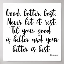 Poster Quoting St. Jerome - Self Improvement