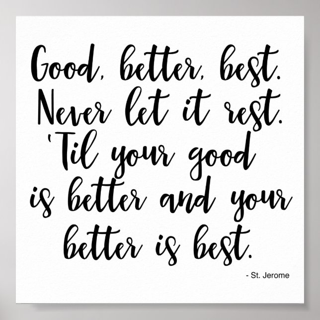 Poster Quoting St. Jerome - Self Improvement (Frente)
